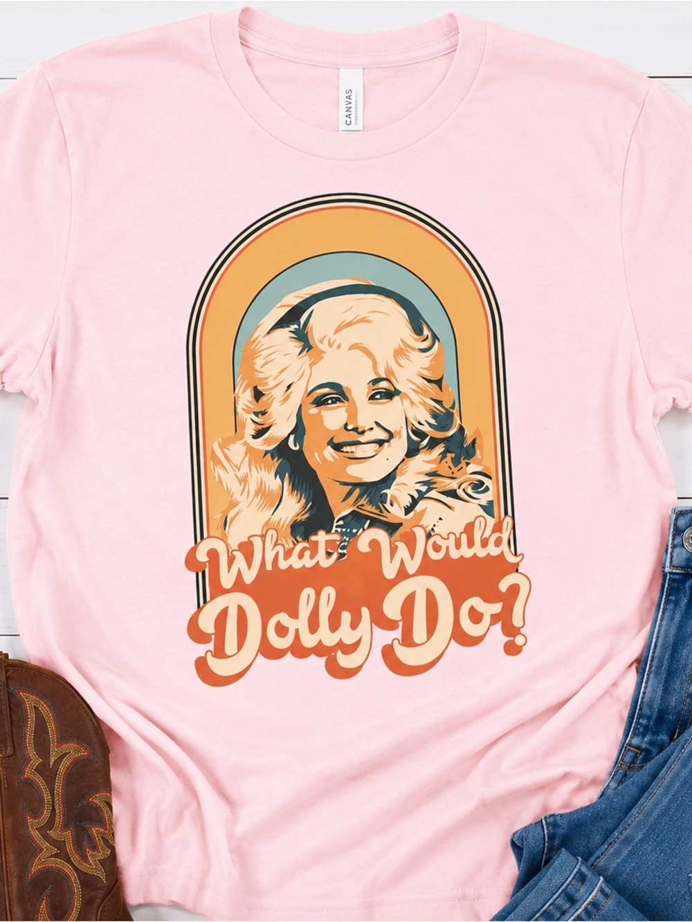 Pink Graphic Tee - 'What Would Dolly Do?' Dolly Parton Tshirt